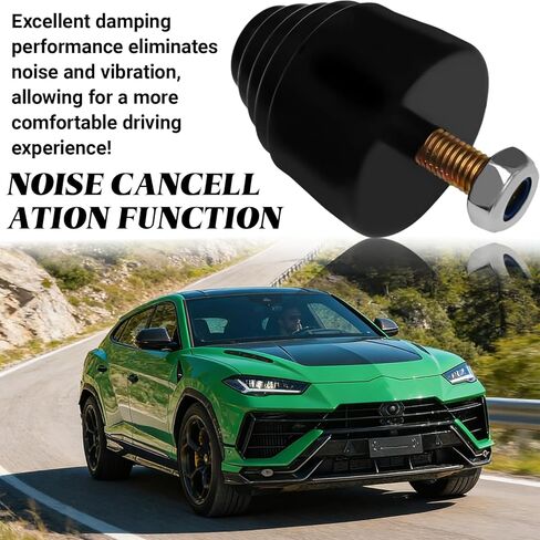 2-Pack Suspension Bump Stop Kit, Rubber Bump Stopper with Stud and Nut, Universal Shock Absorber Bump Stop Replacement for Cars Trucks SUVs, Improves Ride & Protects Suspension in Kuwait