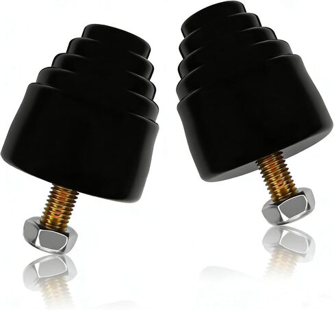 2-Pack Suspension Bump Stop Kit, Rubber Bump Stopper with Stud and Nut, Universal Shock Absorber Bump Stop Replacement for Cars Trucks SUVs, Improves Ride & Protects Suspension in Kuwait