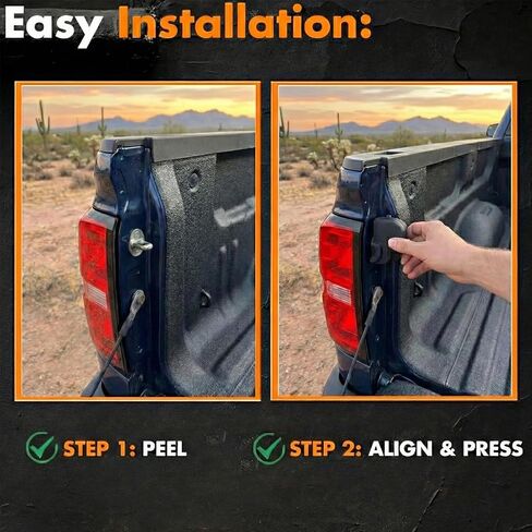 Tailgate Upper Rubber Bushing Bumper, Left & Right Tailgate Bumper Stopper Rubber Bushing FL3Z99439A00A Compatible with F150,Tailgate Stopper Limiter Cushions with 4 Metal Bolts in Kuwait