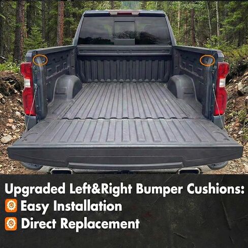 Tailgate Upper Rubber Bushing Bumper, Left & Right Tailgate Bumper Stopper Rubber Bushing FL3Z99439A00A Compatible with F150,Tailgate Stopper Limiter Cushions with 4 Metal Bolts in Kuwait