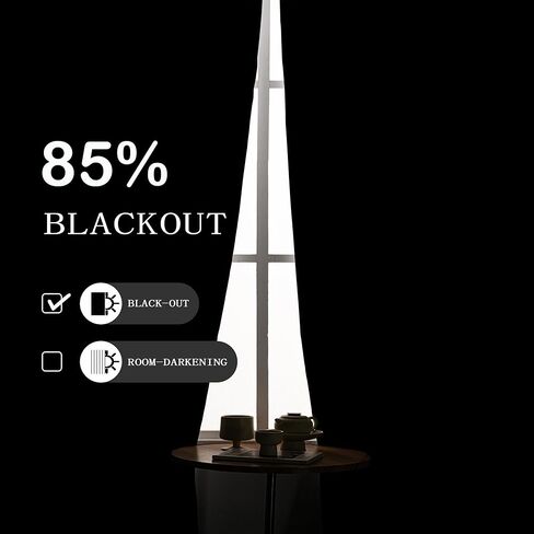 Black Blackout Curtains, Thermal Insulated Window Curtain Panels, Noise Reducing, Room Darkening, 42 x 90 Inch, Set of 2 in Kuwait