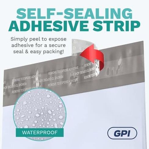 6" X 9" Poly Mailers, 1000 Count White Polymailer Shipping Envelopes for Clothes 2 Mil Unpadded Waterproof Opaque Self-Seal Poly Bags with Tear/Puncture Proof Adhesive Strip in Kuwait