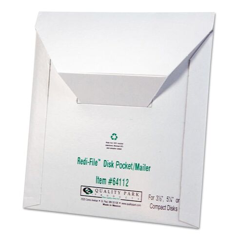 Quality Park 64112 Redi-File Disk Pocket Mailer, 6 x 5-7/8, White, 10/Pack in Saudi Arabia