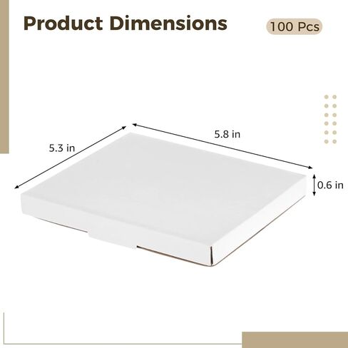 100 Pcs White CD Mailer Boxes, 5.8 x 5.3 x 0.6 in Corrugated Mailing Box, Shockproof CD Shipping Box for Moving, Shipping, Storage, or Small Business Packaging in Kuwait
