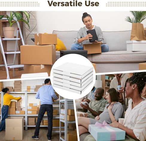 100 Pcs White CD Mailer Boxes, 5.8 x 5.3 x 0.6 in Corrugated Mailing Box, Shockproof CD Shipping Box for Moving, Shipping, Storage, or Small Business Packaging in Kuwait