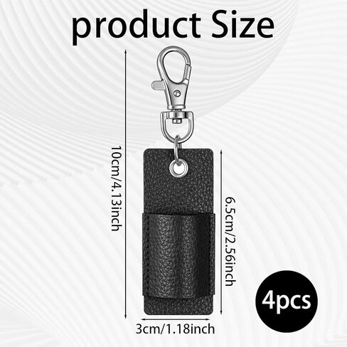 Jeffdad 4 Pcs Lanyard Pen Holder, Leather Neck Pen Holder Keychain Anti-Lost Single Pens Lanyard Badge Portable Pens Holders Clip for Nurse Office Courier Clerk in Saudi Arabia