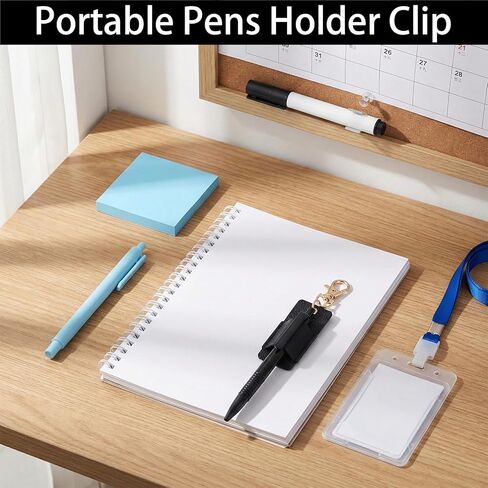 Jeffdad 4 Pcs Lanyard Pen Holder, Leather Neck Pen Holder Keychain Anti-Lost Single Pens Lanyard Badge Portable Pens Holders Clip for Nurse Office Courier Clerk in Saudi Arabia