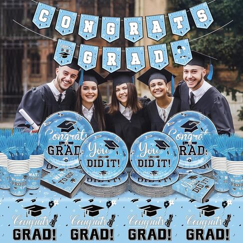 183 قطعة باللونين الأحمر والأسود 2024 ديكورات التخرج لوحات ومناديل التخرج 2024 لوازم حفلات التخرج 2024 ديكورات حفلات التخرج ديكورات التخرج فئة 2024 in Kuwait