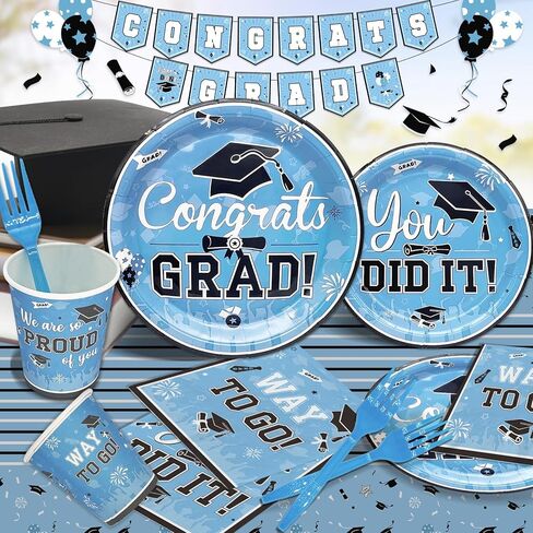 183 قطعة باللونين الأحمر والأسود 2024 ديكورات التخرج لوحات ومناديل التخرج 2024 لوازم حفلات التخرج 2024 ديكورات حفلات التخرج ديكورات التخرج فئة 2024 in Kuwait