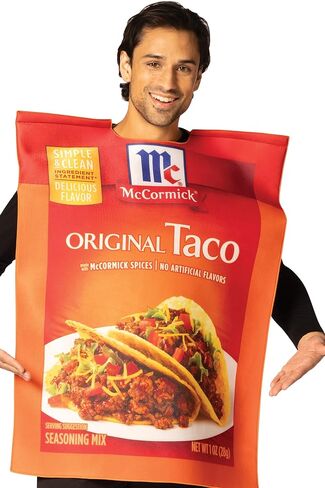 Rasta Imposta McCormick Taco Seasoning Packet & Taco Couple Halloween Costume, Men and Women, Adult One Size in Saudi Arabia