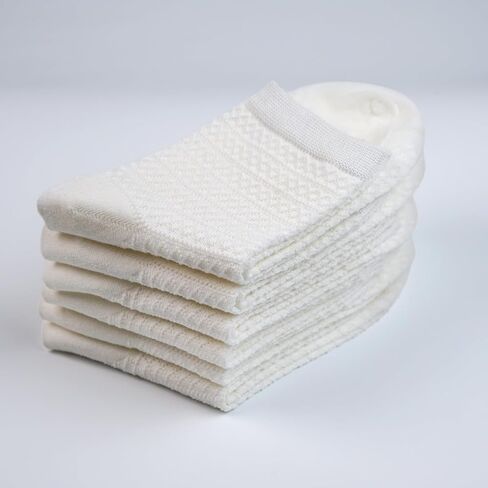 Basic Women's Cotton Summer Socks, Breathable Crew Socks for Women, White Socks in Kuwait