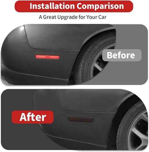 Taillight Tail Rear Light & Wheel Eyebrow Light Lamp Cover Fit for 2015-2023 Dodge Challenger Exterior Accessories (Smoked Black) in Saudi Arabia
