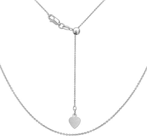 Sterling Silver Italian Adjustable Rolo Bolo Chain (from 12" to 22") in Saudi Arabia