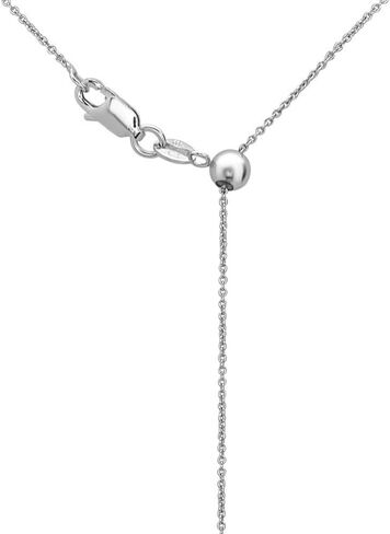 Sterling Silver Italian Adjustable Rolo Bolo Chain (from 12" to 22") in Saudi Arabia