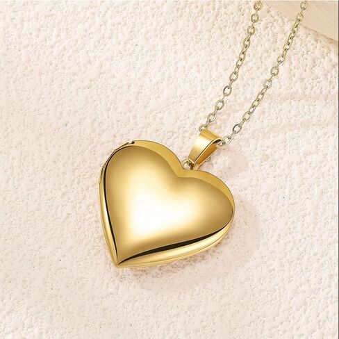 PHOCKSIN Personalized Locket Necklace for Women Photo Necklace with Customized Picture Birth Flower Birthstone Customizable Birthday Gifts in Kuwait