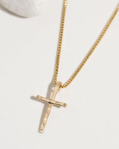 James Michelle Skinny Cross Necklace for Women – Waterproof, Non-Tarnish, Hypoallergenic, Silver & Gold PVD Coated – Perfect for Beach, Weddings, Holiday Gifts – 20" in Saudi Arabia