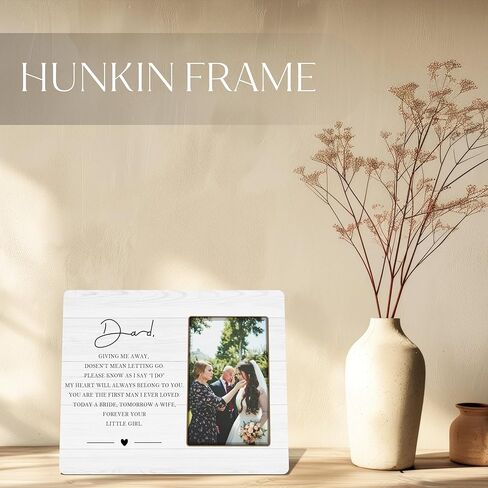 Father of the Bride Picture Frames 4x6, Father of the Bride Gifts from Daughter, Wedding Gifts for Parents, To My Dad on My Wedding Day, Wedding Gift for Dad,Gift to Parents on Wedding Day in Kuwait