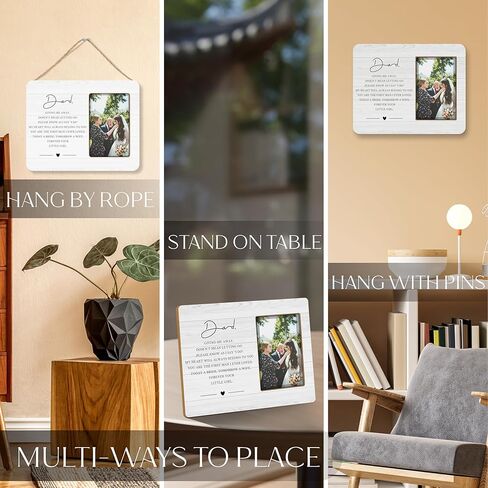 Father of the Bride Picture Frames 4x6, Father of the Bride Gifts from Daughter, Wedding Gifts for Parents, To My Dad on My Wedding Day, Wedding Gift for Dad,Gift to Parents on Wedding Day in Kuwait