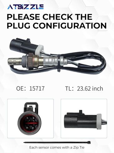 O2 Oxygen Sensor 15717 Upstream & Downstream Fit for Ford 1997-2008 F150 F250 Explorer Escape Ranger Expedition, Lincoln LS, Mazda Tribute, Mercury Grand Marquis, Replace# 15716 15718, 4Pcs in Kuwait