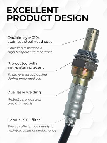 O2 Oxygen Sensor 15717 Upstream & Downstream Fit for Ford 1997-2008 F150 F250 Explorer Escape Ranger Expedition, Lincoln LS, Mazda Tribute, Mercury Grand Marquis, Replace# 15716 15718, 4Pcs in Kuwait