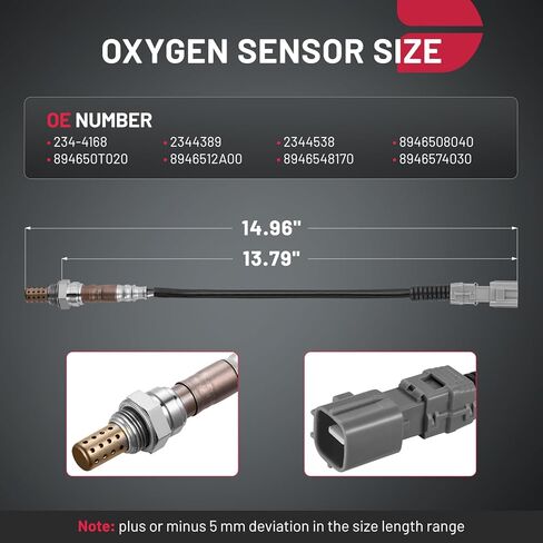 BDFHYK Oxygen Sensor Downstream O2, Compatible with Toyota Highlander Sienna Venza, Compatible with Scion iQ xB, 234-4168, 2344389, Replacement 1PCS in Saudi Arabia