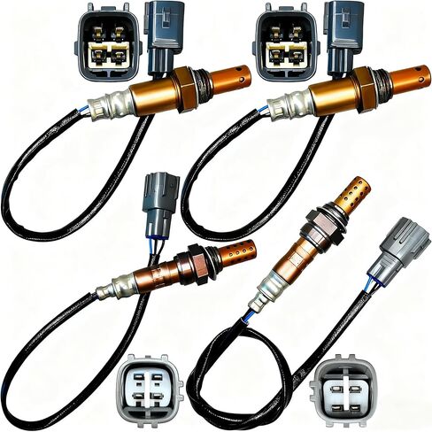 4 Pcs Oxygen Sensors (2 Upstream + 2 Downstream) Compatible with Toyota 4Runner/Tacoma/Tundra/FJ Cruiser/GX470/LX470 2005-2014 - Exact Fit 8946730010/234-9051 & 8946520430/234-4622/8946504280 in Kuwait