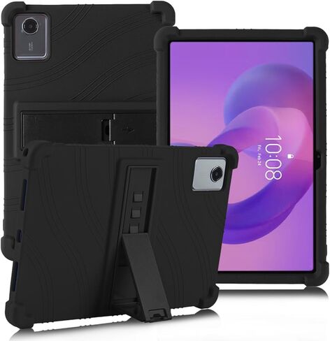 ATOOZ for Lenovo Tab M11 Case 11 Inch 2023,Soft Silicone Kids Case for Lenovo Tab M11 Tablet (TB330FU) Lenovo Xiaoxin Pad 2024 TB331FC with Stand - Black in Kuwait