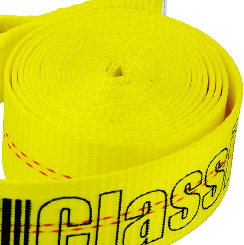 VULCAN Winch Strap with Wire Hook - 2 Inch x 27 Foot - 4 Pack - Classic Yellow - 3,300 Pound Safe Working Load in Saudi Arabia