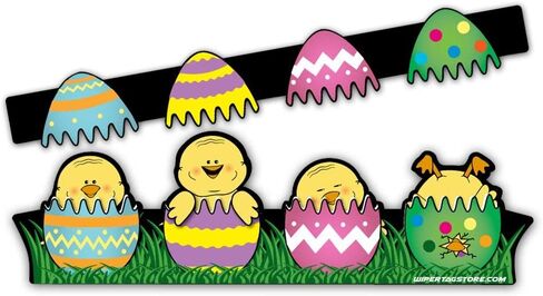 يُعلق ملصق Peep A Boo Chicks & Eggs على شفرات ممسحة السيارة الخلفية in Saudi Arabia
