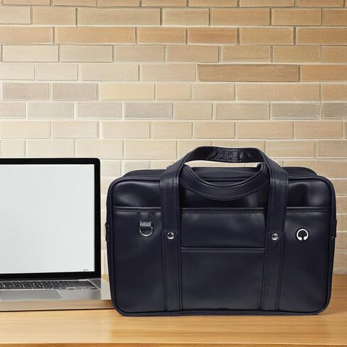 حقيبة كمبيوتر محمول من البولي يوريثان، حقيبة كتف للعمل ذات سعة كبيرة مع فتحة لسماعة الأذن، حقيبة محمولة خفيفة الوزن لتنقلات العمل وحقيبة الكمبيوتر المكتبية المدرسية in Kuwait