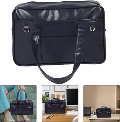 حقيبة كمبيوتر محمول من البولي يوريثان، حقيبة كتف للعمل ذات سعة كبيرة مع فتحة لسماعة الأذن، حقيبة محمولة خفيفة الوزن لتنقلات العمل وحقيبة الكمبيوتر المكتبية المدرسية in Kuwait