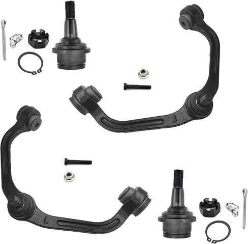 طقم تعليق 12 قطعة لفورد رينجر 1998-2011، لمازدا B2300 B2500 B3000 B4000، ذراع التحكم العلوي الأمامي ومفاصل الكرة السفلية وروابط شريط التأرجح الداخلية والخارجية لأطراف قضيب التعادل in Kuwait