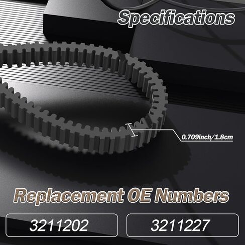 حزام محرك 3211202 متوافق مع ملحقات Polaris RZR Pro XP 2020-2025، حزام CVT شديد التحمل 3211227 لـ RZR Turbo 2022-2024، XP Turbo 2018-2020 in Kuwait