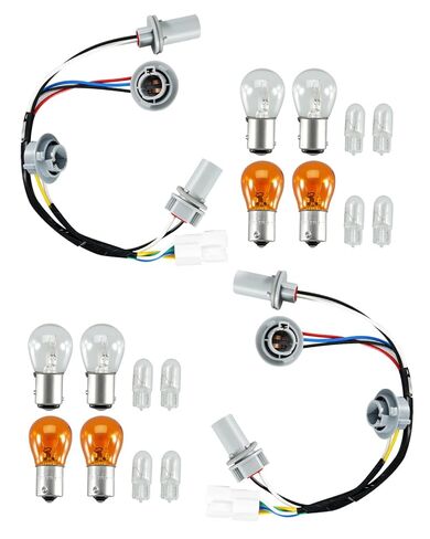 Tail Lamp Holder and Wiring Fit for Sonata Sedan 4 Door 2.0L 2.4L 2011 2012 2013 2014 Replace 92450-3Q000 924503Q000 92450 3Q000, 2 Pack Tail Light Harness Socket with 16 Bulbs in Kuwait