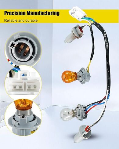 Tail Lamp Holder and Wiring Fit for Sonata Sedan 4 Door 2.0L 2.4L 2011 2012 2013 2014 Replace 92450-3Q000 924503Q000 92450 3Q000, 2 Pack Tail Light Harness Socket with 16 Bulbs in Kuwait