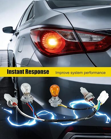 Tail Lamp Holder and Wiring Fit for Sonata Sedan 4 Door 2.0L 2.4L 2011 2012 2013 2014 Replace 92450-3Q000 924503Q000 92450 3Q000, 2 Pack Tail Light Harness Socket with 16 Bulbs in Kuwait