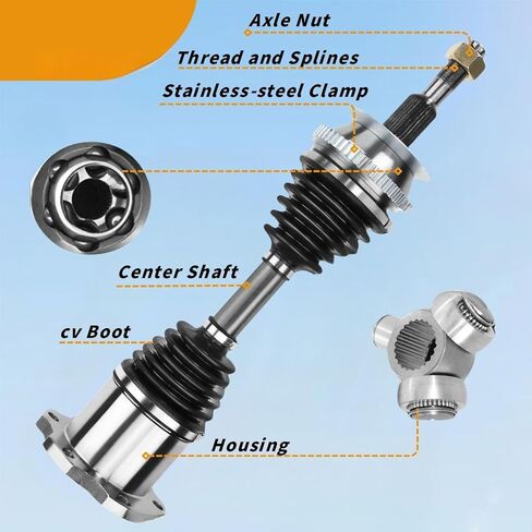 Front CV Axle Shaft for Dodge Caliber 2.4L 2007 2009 2010 2011, for Jeep Patriot 2.4L 4x4 4WD 2014 2015 2016, Driver and Passenger Side, Replace# 5085220AE, 5105658AE, Pair CV Joint Driver Shaft in Kuwait