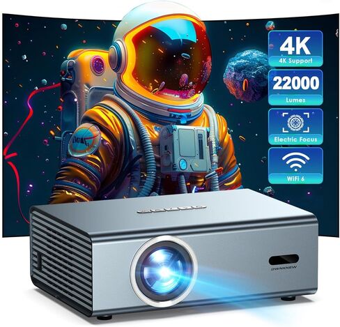 [Electric Focus] Projector with Wifi and Bluetooth, OWNKNEW Movie Projector with Speaker for Home Theater,1080P Full HD Outdoor Video Projector Compatible with TV Stick, Laptop, Smartphone, Xbox, PS5 in Saudi Arabia