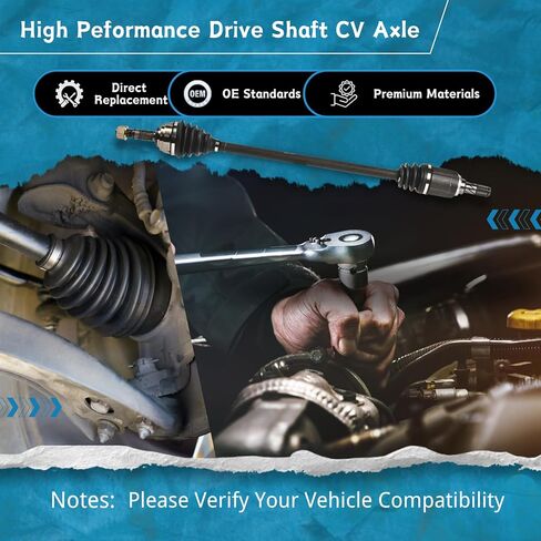 CV Axle Front, Axle Joint Shaft Replacement Constant Velocity CV Axle Drive Shaft Front Pair fits Ford F-150 4.6L 4WD 4x4 1997 1998 1999 2000 2001 2002 2003 CV Joint Axle Shaft Passenger Driver Side in Kuwait