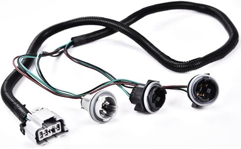 Tail Light Wiring Harness Assembly Rear Lights Left Side Compatible with Chevy Silverado 1500 2500HD 3500HD 2007-2014/GMC Sierra 3500HD 2007-2014 Black in Saudi Arabia
