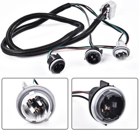 Tail Light Wiring Harness Assembly Rear Lights Left Side Compatible with Chevy Silverado 1500 2500HD 3500HD 2007-2014/GMC Sierra 3500HD 2007-2014 Black in Saudi Arabia