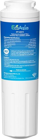 EcoAqua Replacement Filter, Compatible with Maytag UKF8001, EDR4RXD1, Whirlpool 4396395, Puriclean II, Kenmore 46-9006, Everydrop Filter 4, Viking RWFFR Refrigerator Water Filter, 2 Pack in Kuwait