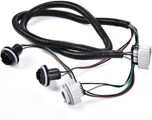 Tail Light Wiring Harness Assembly Rear Lights Left Side Compatible with Chevy Silverado 1500 2500HD 3500HD 2007-2014/GMC Sierra 3500HD 2007-2014 Black in Saudi Arabia