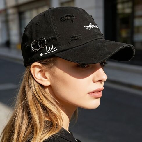 Vintage Duck Tongue Baseball Hat Soft Top Distressed Cracked Holes for Couple Streetwear Spring Summer Autumn Casual Outings in Saudi Arabia