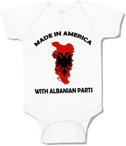 Speedy Pros Baby Bodysuit Made in America with Albanian Parts Funny Boy & Girl Clothes White in Saudi Arabia