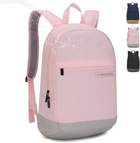 HEAD Small Waterproof Backpack for Women & Men, Lightweight Casual Daypack with 15.6 Inch Laptop Compartment, Compact Basic Bag for Sport, Fitness, Daily Use in Saudi Arabia