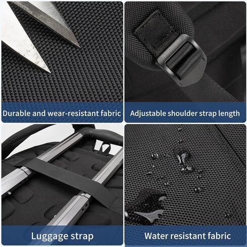 حقيبة ظهر للكمبيوتر المحمول مقاس 16 بوصة من NOBLEMAN للرجال المحترفين، قماش 1680D مقاوم للماء، حقائب ظهر كاجوال 20 لتر مقاومة للخدش، حقيبة نهارية شديدة التحمل لحقائب الكمبيوتر الجامعية مع شحن USB (أسود) in Kuwait