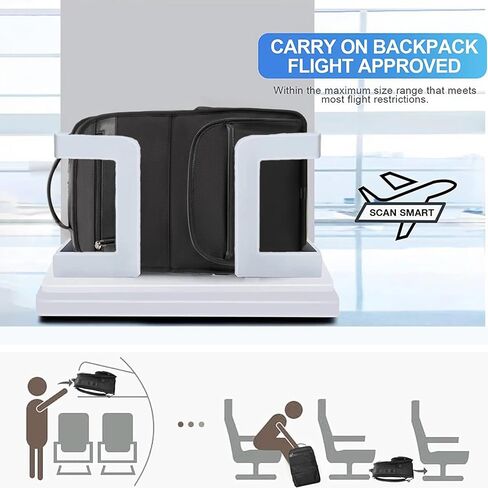 حقيبة ظهر للكمبيوتر المحمول مقاس 16 بوصة من NOBLEMAN للرجال المحترفين، قماش 1680D مقاوم للماء، حقائب ظهر كاجوال 20 لتر مقاومة للخدش، حقيبة نهارية شديدة التحمل لحقائب الكمبيوتر الجامعية مع شحن USB (أسود) in Kuwait