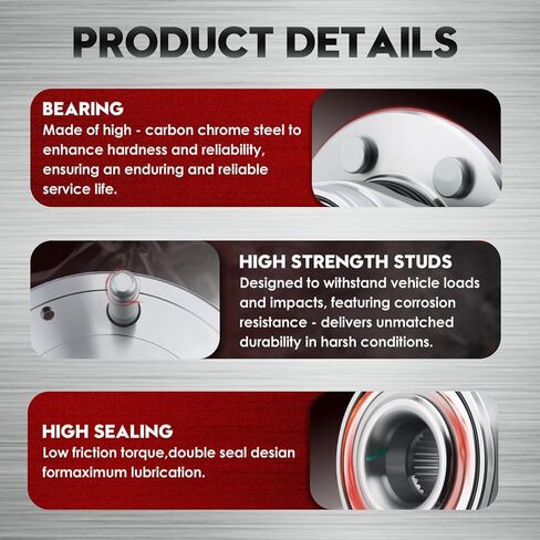 Front/Rear Wheel Bearing and Hub Assembly 513277 Compatible with for 09-17 Chevy Traverse, 08-17 Buick Enclave, 07-16 GMC Acadia, 2017 Acadia Limited, 07-10 Saturn Outlook, 6-Lug, 22756832 in Kuwait