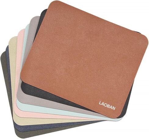 Laoban 7-Pack Mouse Pad Set, Ultra-Thin Portable Mouse Mats for Office & Home, 7 Colors (Black, Grey, Blue, Green, Pink, Brown, Navy) in Kuwait